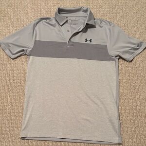 Under Armour Men's Two-Tone Gray Polo Shirt
